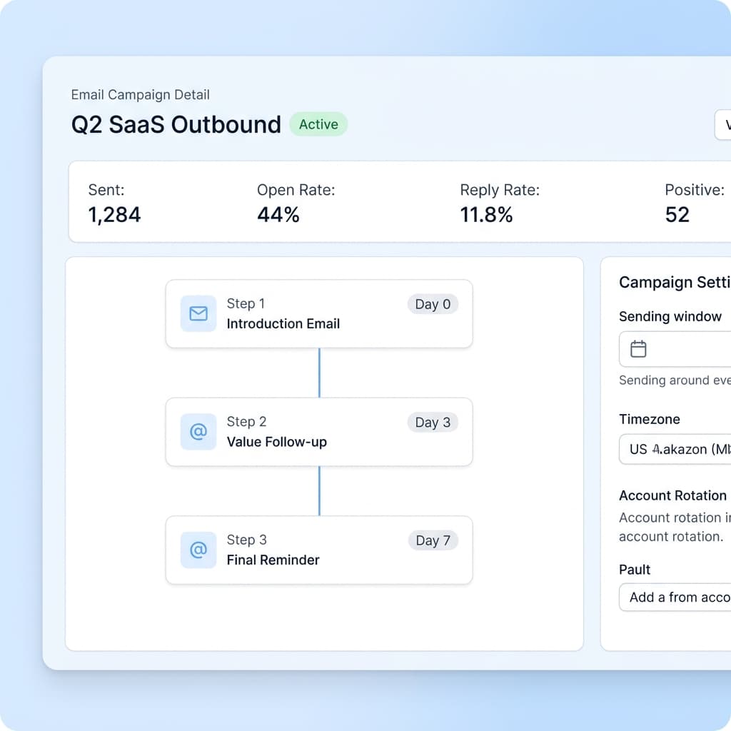 Campaigns that stay connected to infrastructure and reply handling